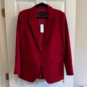 Banana Republic Bold Red Blazer NWT (machine washable)